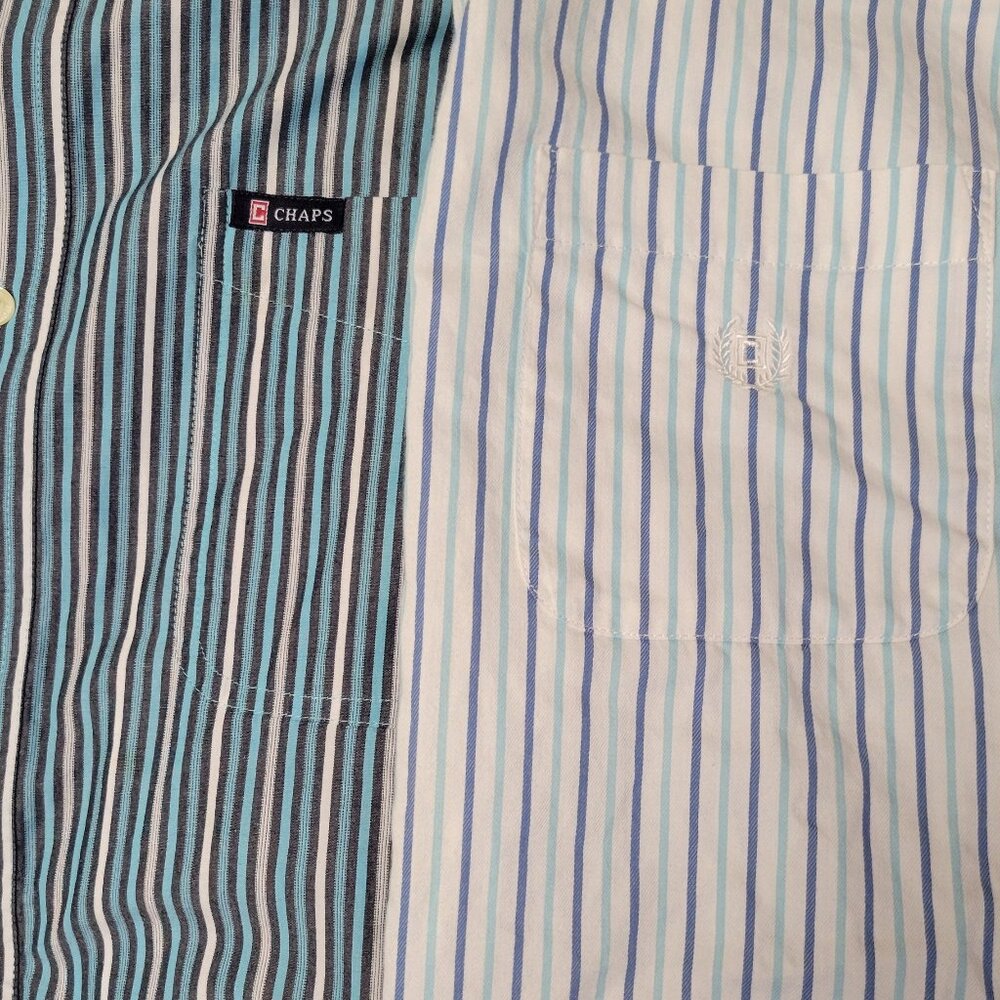 Chaps Mens LS Shirts LOT of 2 Size LARGE EUC
